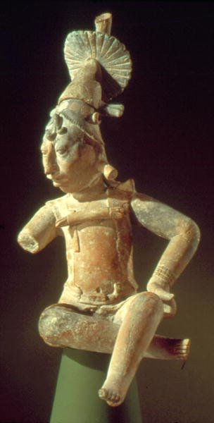 Mayan seated priest, Isle of Jaina by Mayan